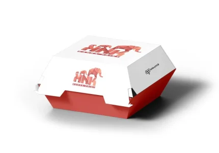 Hamburger-Box mit individuell aufgedrucktem Logo