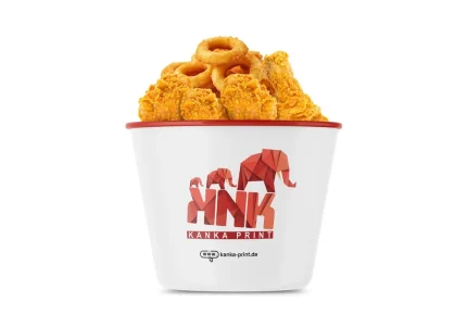 Individuell bedruckter Fast-Food-Eimer
