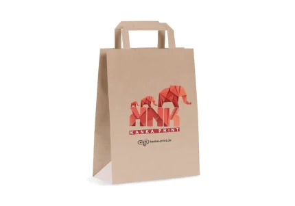 Kraftkartontasche mit individuell aufgedrucktem Logo