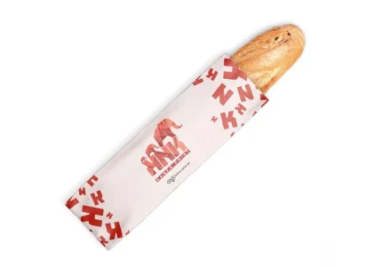 Papiertüte in Sondergröße mit individuell aufgedrucktem Logo (für Brot und Bagels)