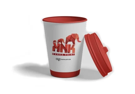 Pappbecher mit individuell aufgedrucktem Logo (für Heißgetränke)